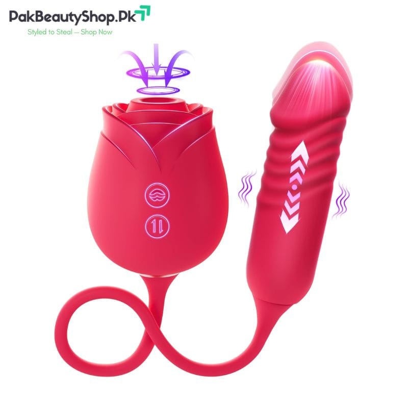 MOOLIGIRL Rosemary Rose Vibrator - Thrusting & Sucking 1 MOOLIGIRL Rosemary Rose Vibrator - Thrusting & Sucking