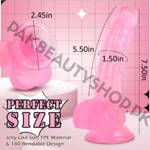 Discover Premium Sex Toys in Faisalabad for Ultimate Pleasure 31 7 Inch Soft Pink Dildo | Realistic Silicone Toy