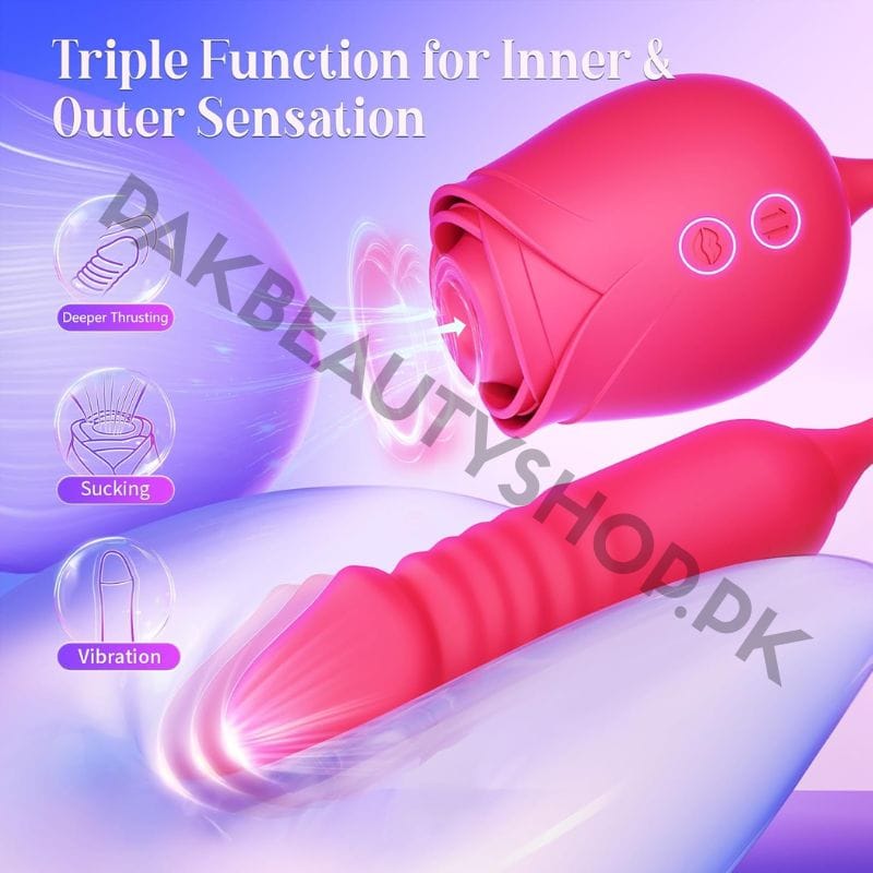 MOOLIGIRL Rosemary Rose Vibrator - Thrusting & Sucking 8 MOOLIGIRL Rosemary Rose Vibrator - Thrusting & Sucking
