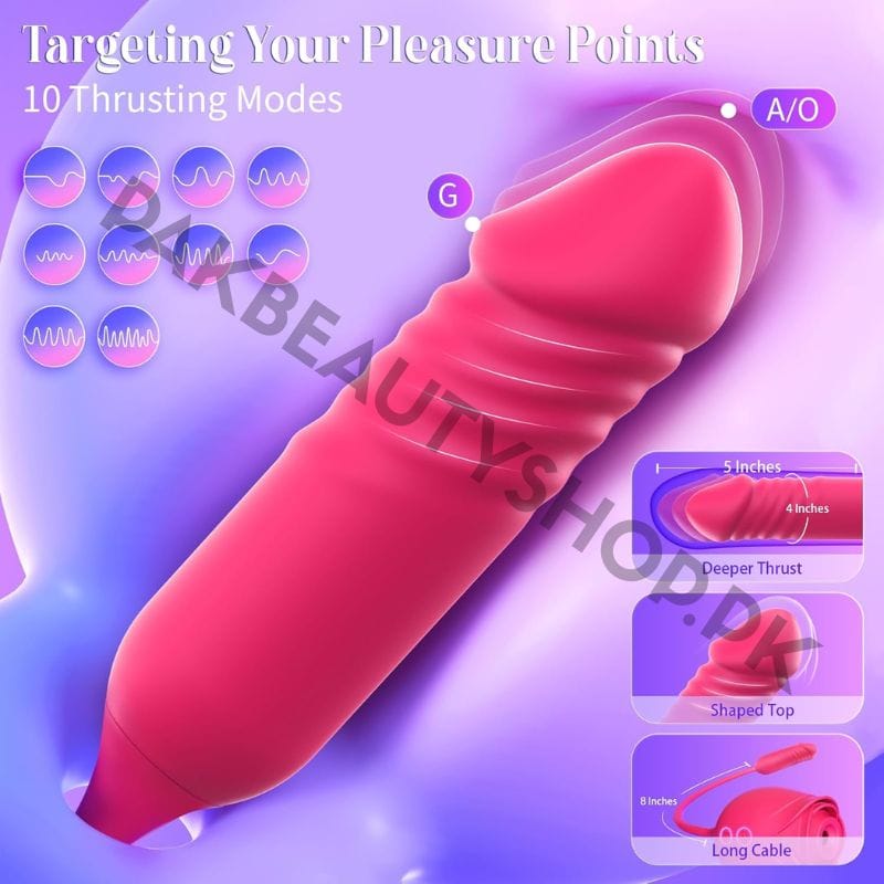 MOOLIGIRL Rosemary Rose Vibrator - Thrusting & Sucking 6 MOOLIGIRL Rosemary Rose Vibrator - Thrusting & Sucking