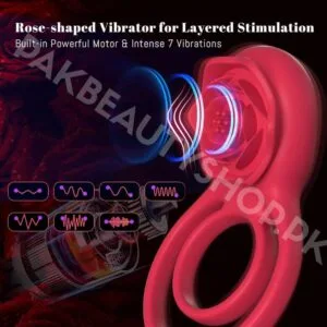 Movgani Rose Clitoral Vibrating Cock Ring | Couples Toy