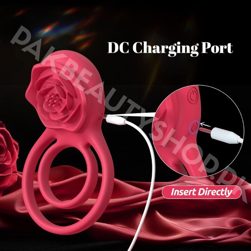 Movgani Rose Clitoral Vibrating Cock Ring | Couples Toy 5 Movgani Rose Clitoral Vibrating Cock Ring | Couples Toy