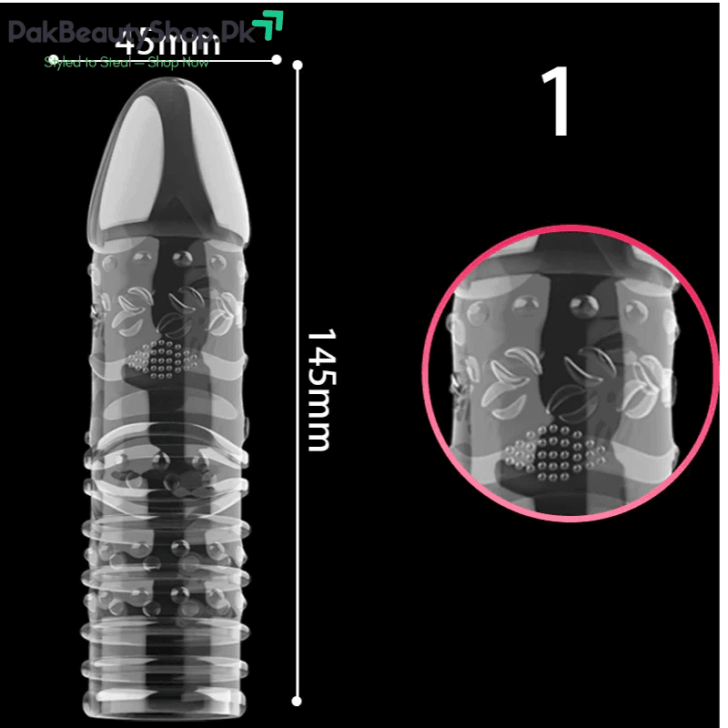 Extension Reusable Condom Penis Sleeve 1 Extension Reusable Condom Penis Sleeve